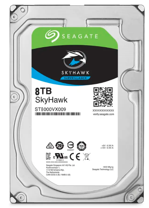 Seagate ST8000VX009 Skyhawk 8TB 하드 드라이브 - 3.5 내장형 - SATA(SATA/600) - 비디오 감시 시스템