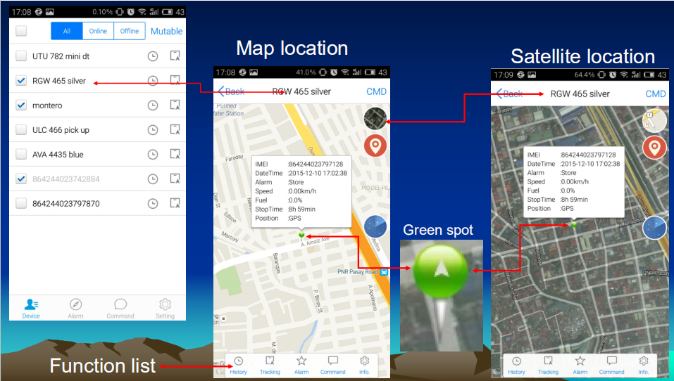 GPS 추적 소프트웨어 플랫폼 안드로이드 / ios / 아이폰 앱